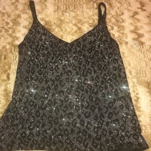 Sparkly cheetah print top